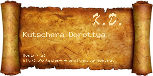 Kutschera Dorottya névjegykártya
