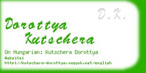 dorottya kutschera business card